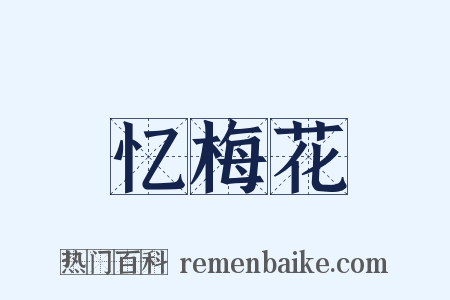 忆梅花是什么意思的图片